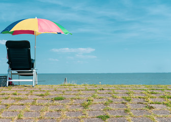 minimalistic scene on the beach / mud flat