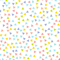 Colorful Repeating Triangle Confetti Background Pattern Vector