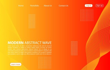 Modern abstract wave background.Landing page abstract wave design.