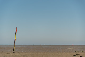 minimalistic scene on the beach / mud flat