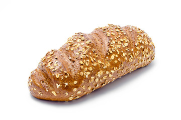 baking bread in detail isolated on white background close up