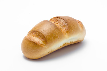 baking bread in detail isolated on white background close up