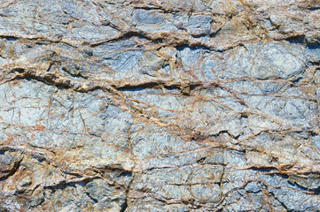 Texture of mountain rock on a sunny day, background. Montenegro