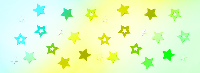 Festive abstract background with stars in trendy rainbow gradient background. Texture for new year,...