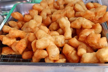 Deep-fried dough stick at market