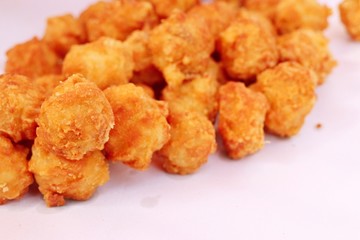 fried nuggets at street food