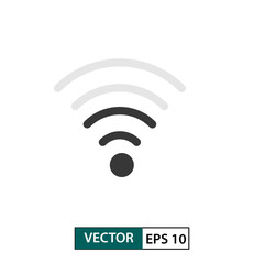 Wifi signal vector icon. isolated on white. Vector illustration EPS 10