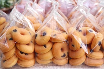 Sweet donuts at street food