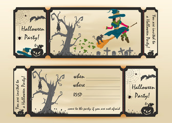 design layout_8_invitation card for a party in the style of flat on the theme of all saints eve, Halloween