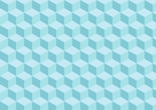 Light blue cubes pattern with three-dimensional effect