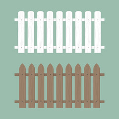 Wooden fence illustration. Farm wood wall yard, cartoon garden. Timber gate background pattern