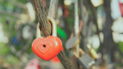 Castle in the shape of a heart. A symbol of a strong family at the wedding. beautiful castles weigh in the Park