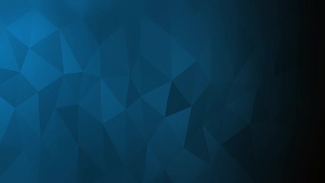 Blue polygonal background in motion