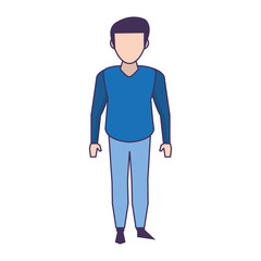 man avatar body faceless cartoon