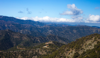 View of the mountain range and the sea, Cyprus