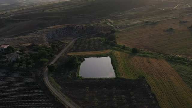 Tramonto campagna siciliana
