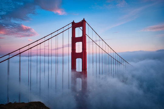 Golden Gate and Clouds