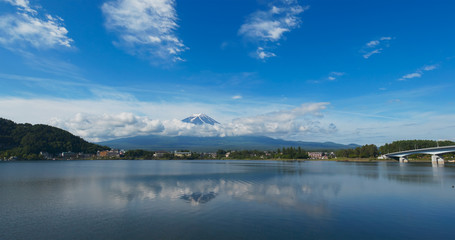 Fujisan in Kawaguciko at summer time