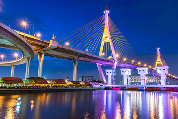 Bhumibol Bridge in Thailand.