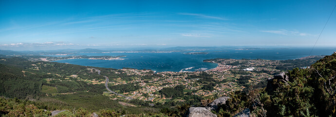 view of the rias gallegas from a Curota