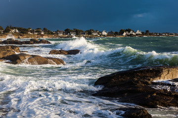 un après-midi de tempête sur la côte atlantique au Cabellou