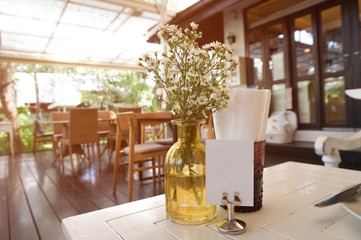 wedding table in restaurant