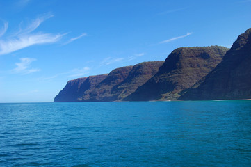 Naklejka premium Blue Ocean Meets Rugged Na Pali WFT