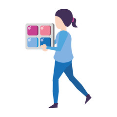 woman faceless avatar body cartoon