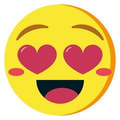 Vector cute kawaii emoji smiling colorful isolated