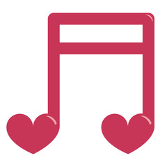 Vector cute kawaii musical note colorful isolated