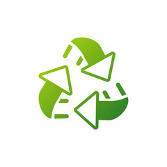 Recycle icon Logo Concept Vector template. Simple logo vector illustration for graphic and web design.