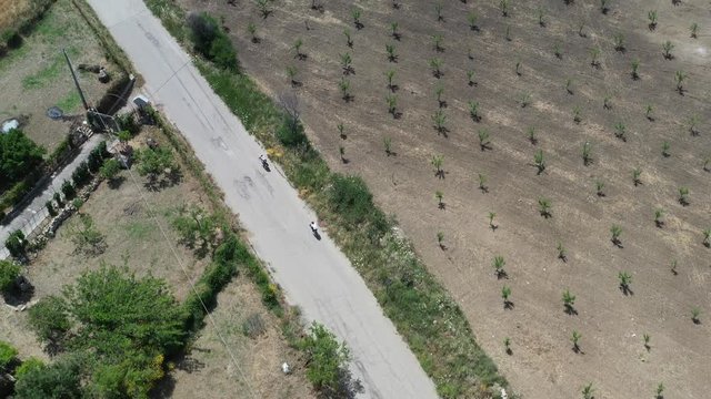 Ciclisti zenitale