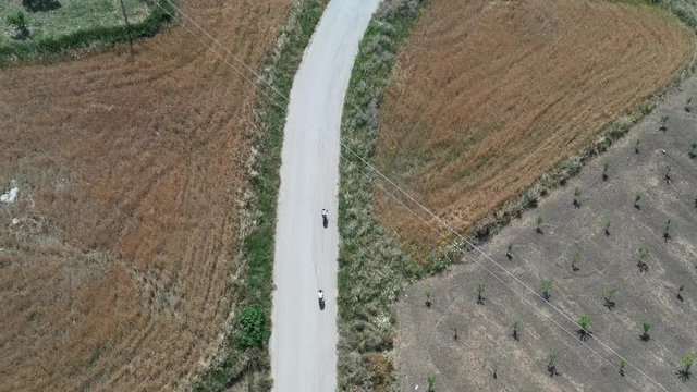 Ciclisti zenitale