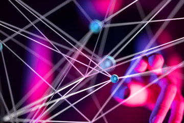 Digital Network and data concept