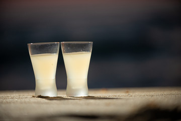 ビーチとドリンク