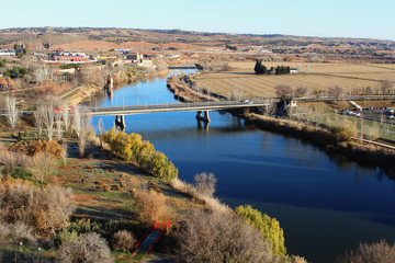 High Bridge view of the Tagus River in Toledo, Spain