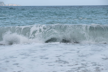 Photo of a beach and waves
