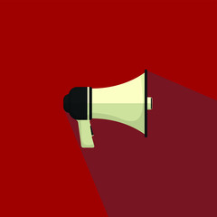 Megaphone Vector Cartoon with red shadow effect