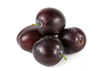 .plums on a white background