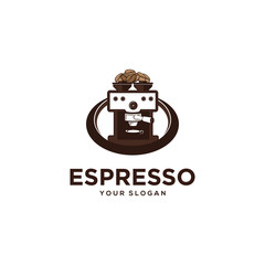 espresso coffee machine logo illustrations