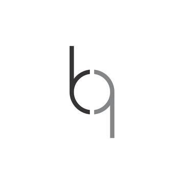 Letter bq logo design vector