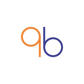 Letter qb logo design vector