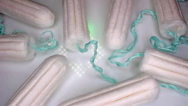 Tampon Tampons Menstruation Gynecology PMS Periods Fibroids Vaginitis Vaginal Vaginosis Tampon Closeup