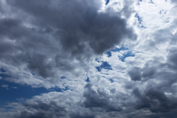 Blue sky with expressive clouds