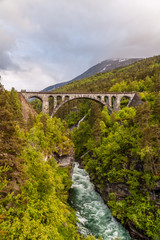 Fototapeta na wymiar Kylling Bridge (Kylling bru), Rauma, Romsdal, Norway