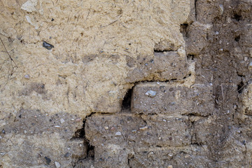 Old Weathered House of The Mud Wall