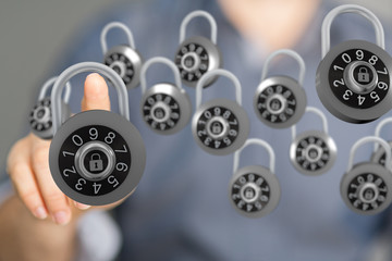 security data code digital in hand