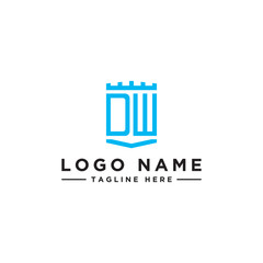 logo design inspiration for companies from the initial letters of the DW logo icon. -Vector