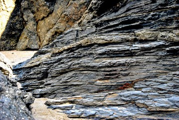 Fondo roca en la playa