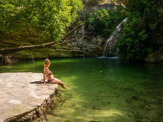 Fototapeta na wymiar Adonis baths waterfalls